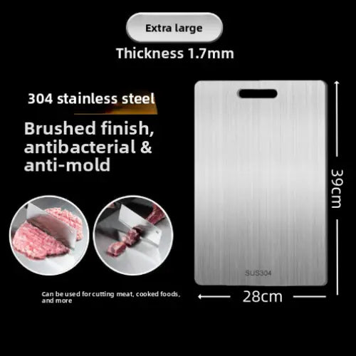 Stainless Steel Chopping Board, Non-Slip Kitchen Chopping Board, Kitchen Cutting Board, Kitchen Accessories, Household Kitchen Gadgets Summervibes