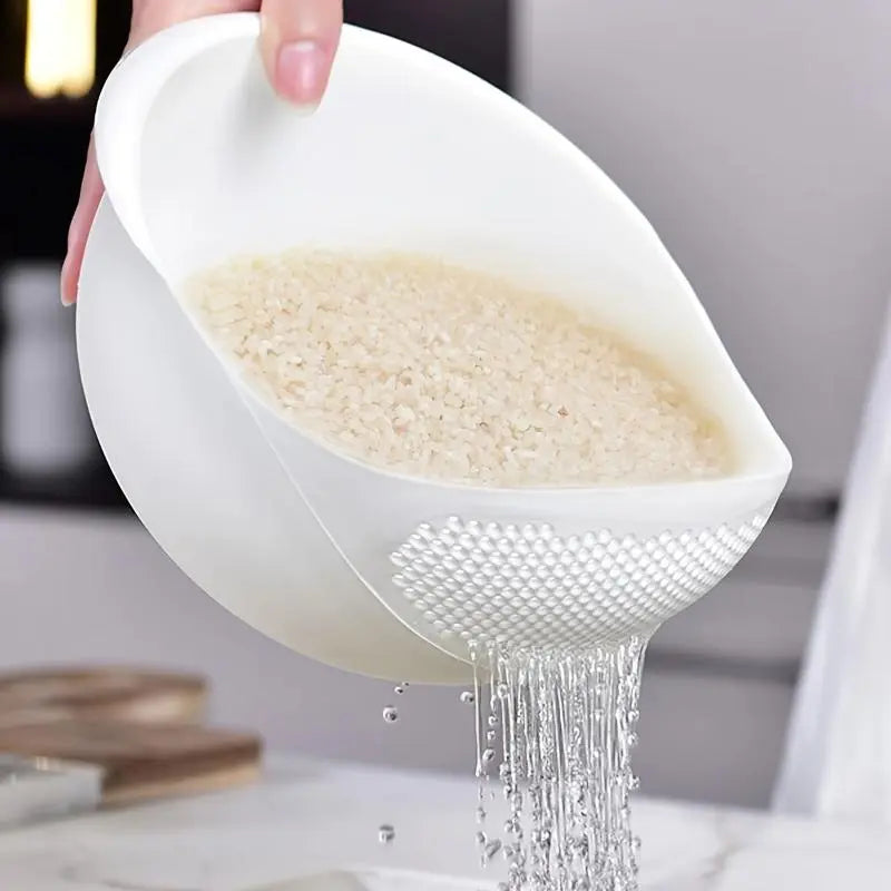 Rice Washing Drain Basket, 1 Count Household Kitchen Rice Washing Strainer, Kitchen Sink Strainer, Kitchen Storage & Organization Supplies, Food Colander Kitchenware, Kitchen Strainer Utensils, Kitchen Gadgets
