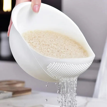 Rice Washing Drain Basket, 1 Count Household Kitchen Rice Washing Strainer, Kitchen Sink Strainer, Kitchen Storage & Organization Supplies, Food Colander Kitchenware, Kitchen Strainer Utensils, Kitchen Gadgets