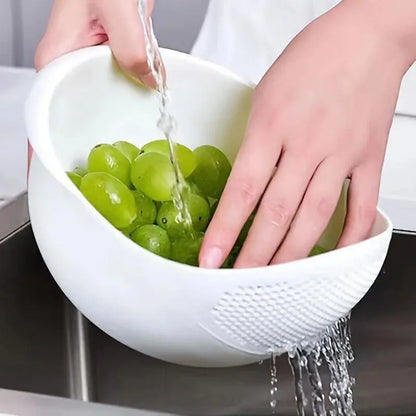 Rice Washing Drain Basket, 1 Count Household Kitchen Rice Washing Strainer, Kitchen Sink Strainer, Kitchen Storage & Organization Supplies, Food Colander Kitchenware, Kitchen Strainer Utensils, Kitchen Gadgets
