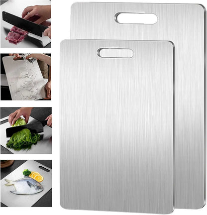 Stainless Steel Chopping Board, Non-Slip Kitchen Chopping Board, Kitchen Cutting Board, Kitchen Accessories, Household Kitchen Gadgets Summervibes