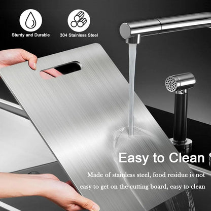 Stainless Steel Chopping Board, Non-Slip Kitchen Chopping Board, Kitchen Cutting Board, Kitchen Accessories, Household Kitchen Gadgets Summervibes