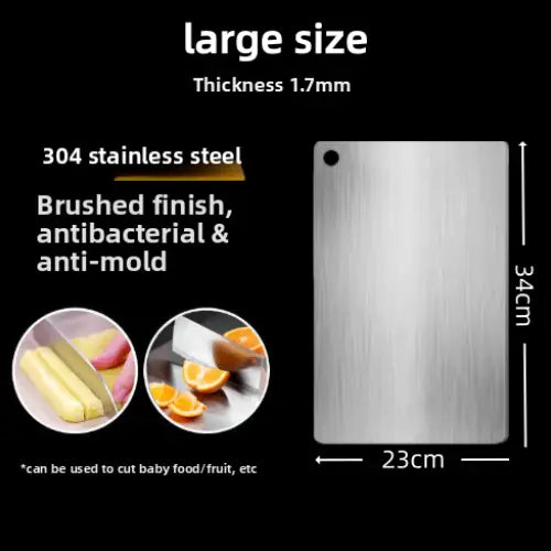 Stainless Steel Chopping Board, Non-Slip Kitchen Chopping Board, Kitchen Cutting Board, Kitchen Accessories, Household Kitchen Gadgets Summervibes