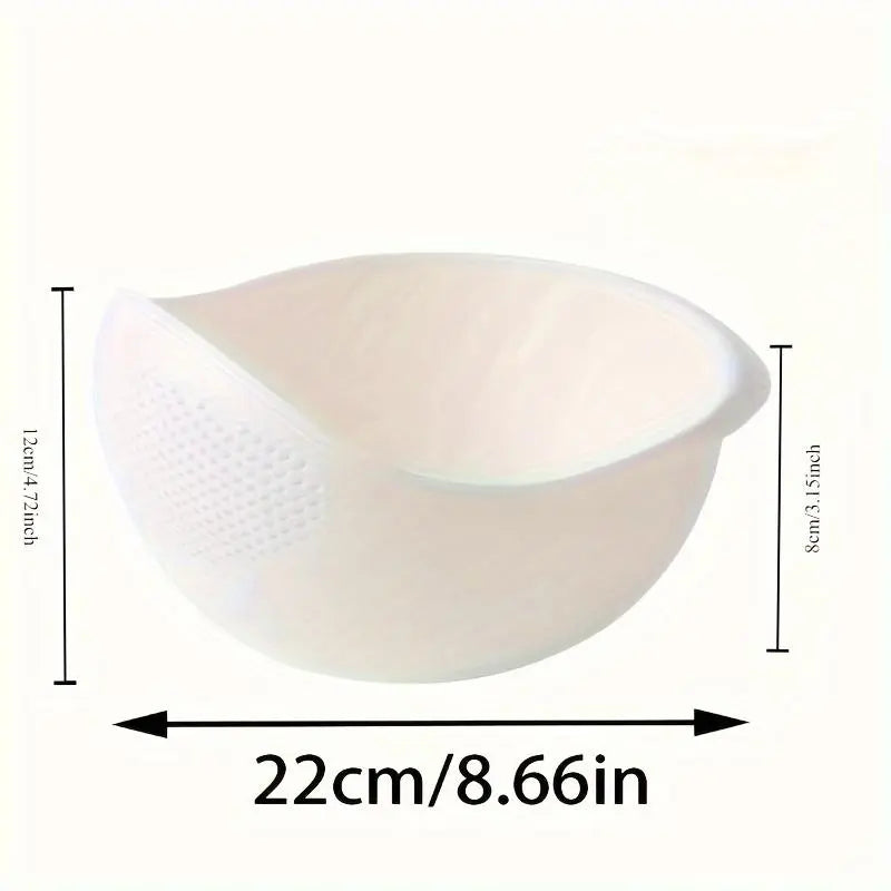 Rice Washing Drain Basket, 1 Count Household Kitchen Rice Washing Strainer, Kitchen Sink Strainer, Kitchen Storage & Organization Supplies, Food Colander Kitchenware, Kitchen Strainer Utensils, Kitchen Gadgets