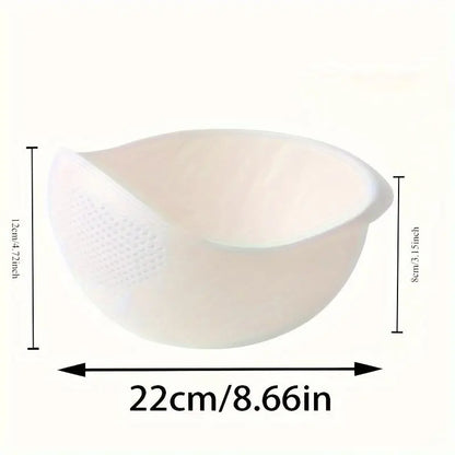 Rice Washing Drain Basket, 1 Count Household Kitchen Rice Washing Strainer, Kitchen Sink Strainer, Kitchen Storage & Organization Supplies, Food Colander Kitchenware, Kitchen Strainer Utensils, Kitchen Gadgets