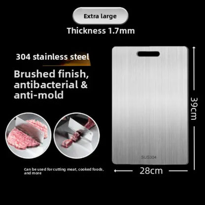 Stainless Steel Chopping Board, Non-Slip Kitchen Chopping Board, Kitchen Cutting Board, Kitchen Accessories, Household Kitchen Gadgets Summervibes