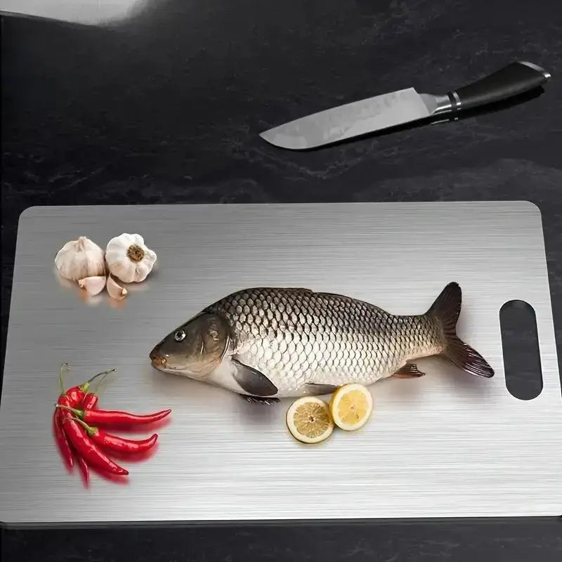 Stainless Steel Chopping Board, Non-Slip Kitchen Chopping Board, Kitchen Cutting Board, Kitchen Accessories, Household Kitchen Gadgets Summervibes
