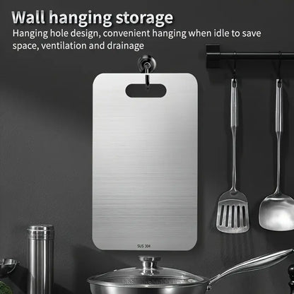 Stainless Steel Chopping Board, Non-Slip Kitchen Chopping Board, Kitchen Cutting Board, Kitchen Accessories, Household Kitchen Gadgets Summervibes